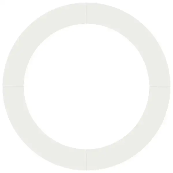 Valge lame terasest puurõngas puu aluse kaitseks, Ø90/120 cm – 5