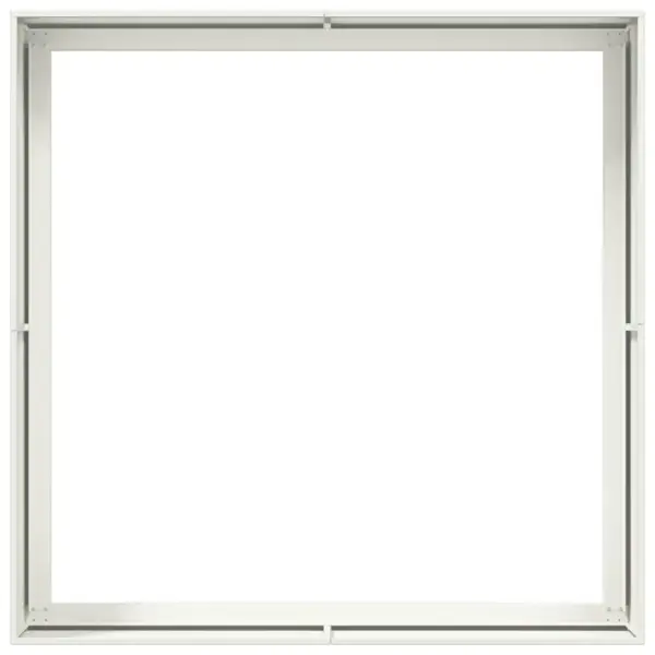 Valge terasest taimekast avatud põhjaga, 100 x 100 x 40 cm – 5