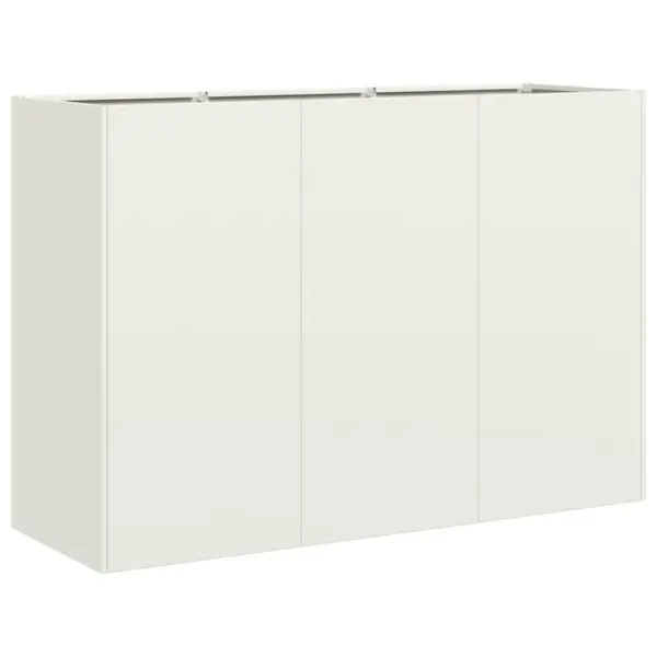 Valge külmvaltsitud terasest avatud põhjaga taimekast, 120 x 40 x 80 cm – 2