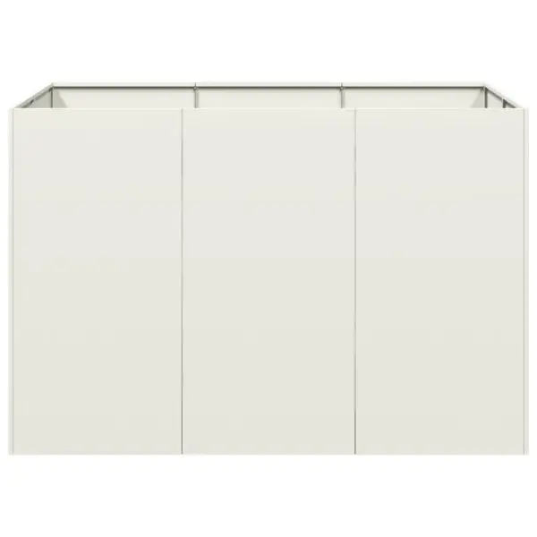 Kõrgendatud taimekast aeda ja terrassile, valge külmvaltsitud teras, 120 x 80 x 80 cm – 4