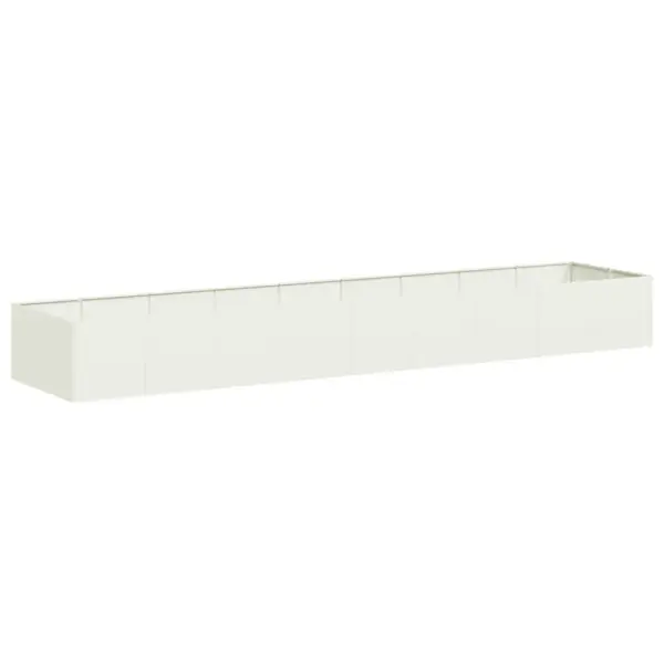 Valge külmvaltsitud terasest taimekast avatud põhjaga, 360 x 80 x 40 cm – 2