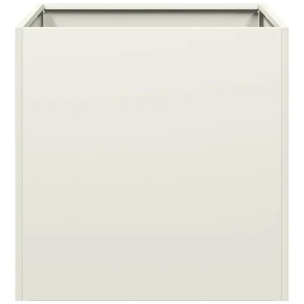 Valge külmvaltsitud terasest taimekast, avatud põhjaga, 40 x 40 x 40 cm – 4