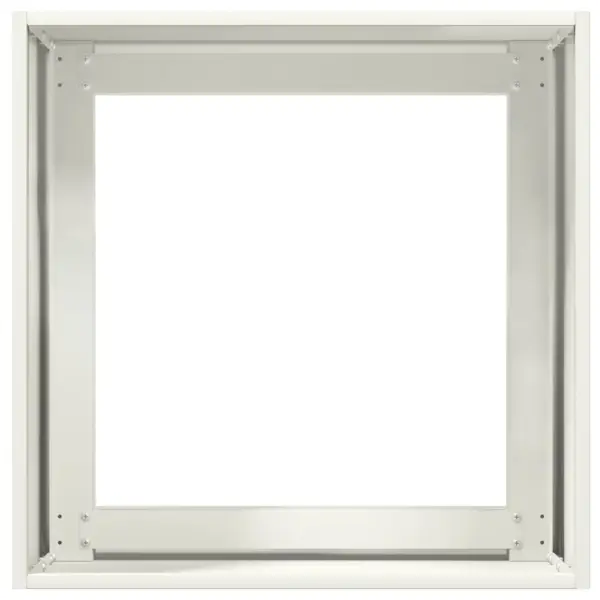 Valge külmvaltsitud terasest taimekast, avatud põhjaga, 40 x 40 x 40 cm – 5