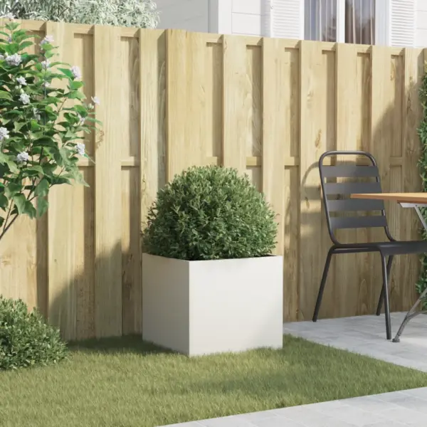 Valge külmvaltsitud terasest taimekast, 42 x 40 x 39 cm – 3