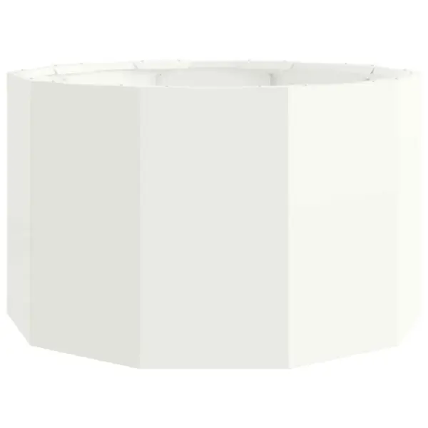 Ümmargune terasest taimekast, valge, 60 x 60 x 35 cm – 5