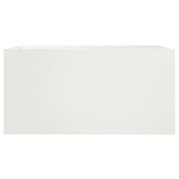 Valge taimekast külmvaltsitud terasest, 62 x 30 x 29 cm – 5