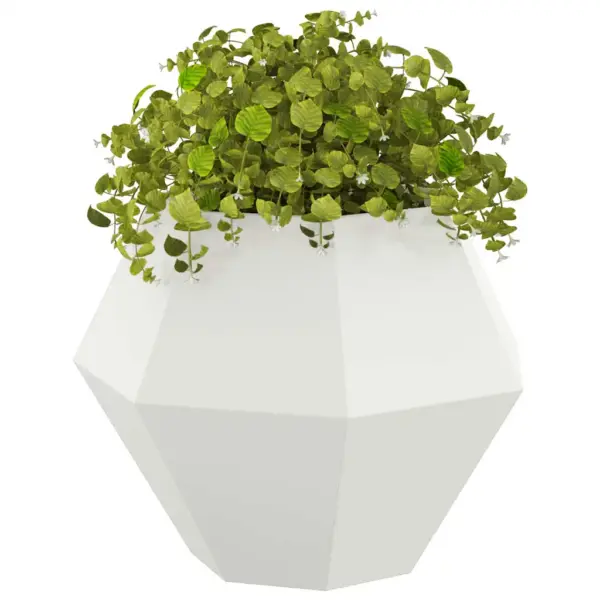 Valge terasest taimekast, 75 x 75 x 60 cm – 3