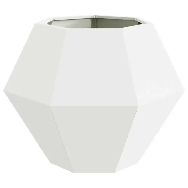 Valge terasest taimekast, 75 x 75 x 60 cm – 5