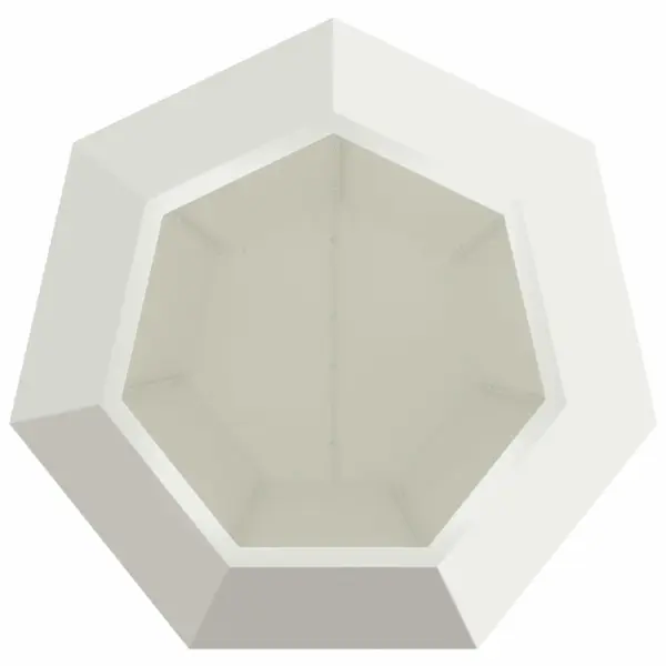 Valge terasest taimekast, 75 x 75 x 60 cm – 6