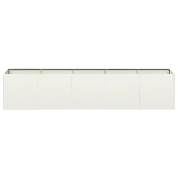 Valge külmvaltsitud terasest taimekast avatud põhjaga, 200 x 40 x 40 cm – 4