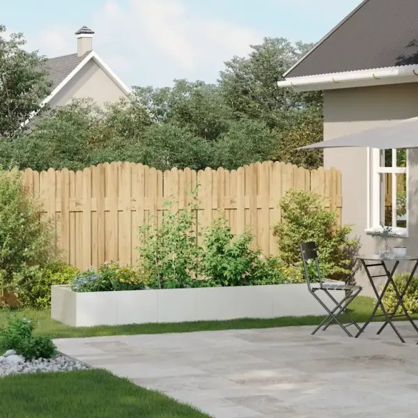 Valge külmvaltsitud terasest taimekast, avatud põhjaga, 280 x 80 x 40 cm – 3