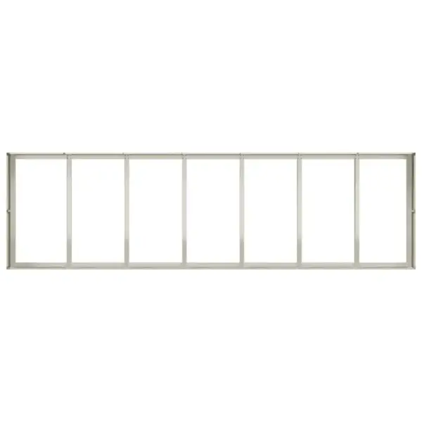 Valge külmvaltsitud terasest taimekast, avatud põhjaga, 280 x 80 x 40 cm – 5