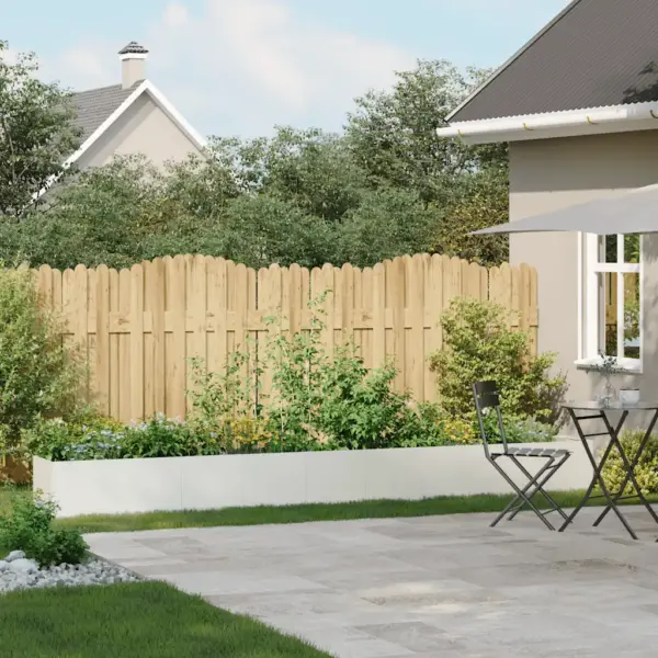 Valge terasest taimekast avatud põhjaga, 360 x 40 x 40 cm – 3