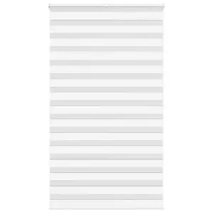 Valge triibuline päev-öö ruloo, 125 x 200 cm, 100% polüester, alumiiniumsiiniga