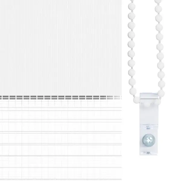 Valge triibuline päev-öö ruloo, 125 x 200 cm, 100% polüester, alumiiniumsiiniga – 9