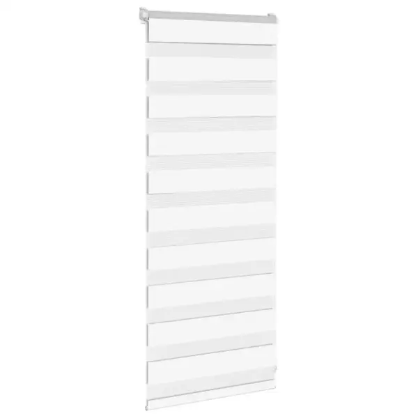 Triibuline päev-öö ruloo, valge, 55 x 100 cm, kanga laius 50,9 cm, 100% polüester, alumiiniumsiin – 3