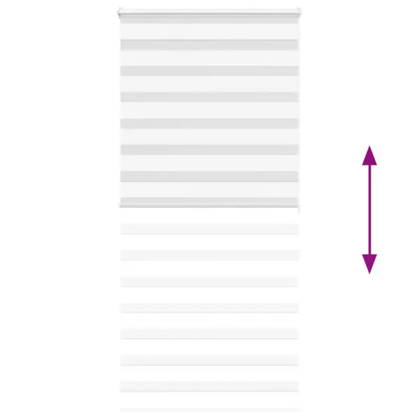 Valge triibuline päev-öö ruloo kettmehhanismiga, 95 x 200 cm, polüester – 5