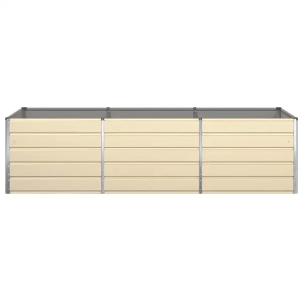 Valge tsingitud terasest taimekast, 290 x 100 x 75 cm, välitingimustesse – 5