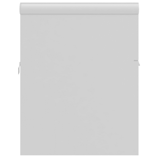 Valge valamukapp sisseehitatud keraamilise valamuga, tehispuit, 90 cm – 9