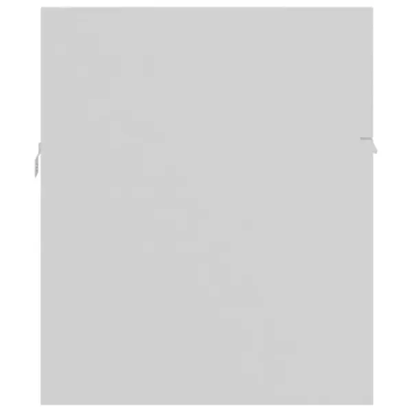 Valge valamukapp sisseehitatud keraamilise valamuga, tehispuit, 90 cm – 10