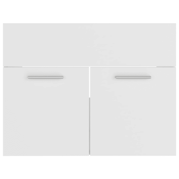 Vannitoamööbli komplekt peegli, valamukapi ja kõrge kapiga, valge, 60 cm – 12