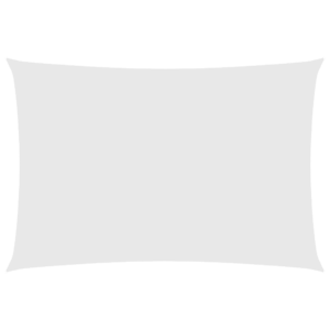 Veekindel ristkülikukujuline päikesepuri oxford-kangast, valge, 2,5 x 4,5 m