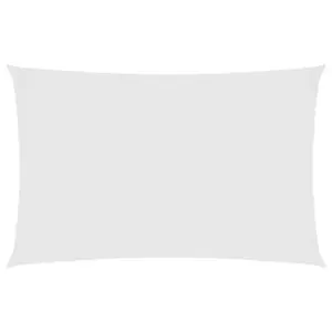 Ristkülikukujuline veekindel päikesepuri oxford-kangast, valge, 6 x 8 m