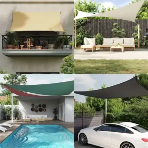 Veekindel UV-kaitsega kandiline päikesevarjupuri, 4,5 x 4,5 m, valge