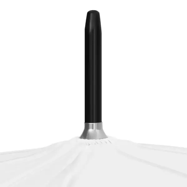 Valge vihmavari, 130 cm läbimõõt, 190T kangas ja metallvars – 4