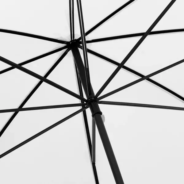 Valge vihmavari, 130 cm läbimõõt, 190T kangas ja metallvars – 5