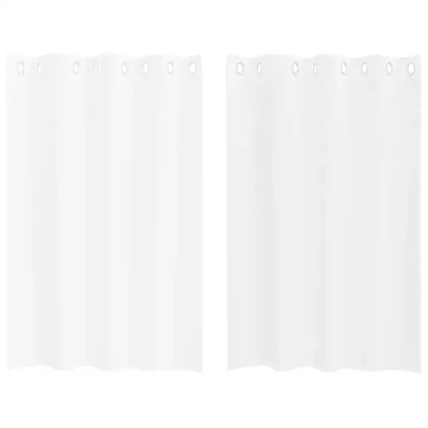 Valge voile-kardin, 2 tk, 140 x 140 cm, polüester – 2