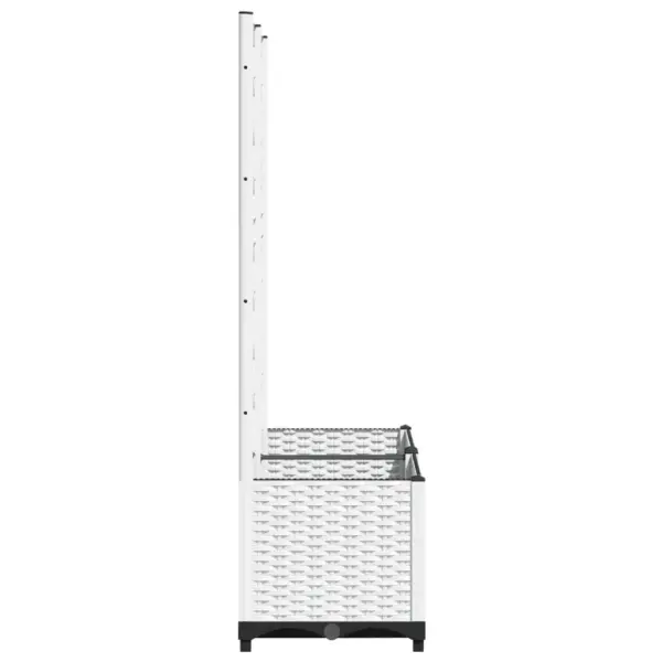 Võrega taimekast ronitaimedele, valge PP, 80 x 40 x 136 cm – 5