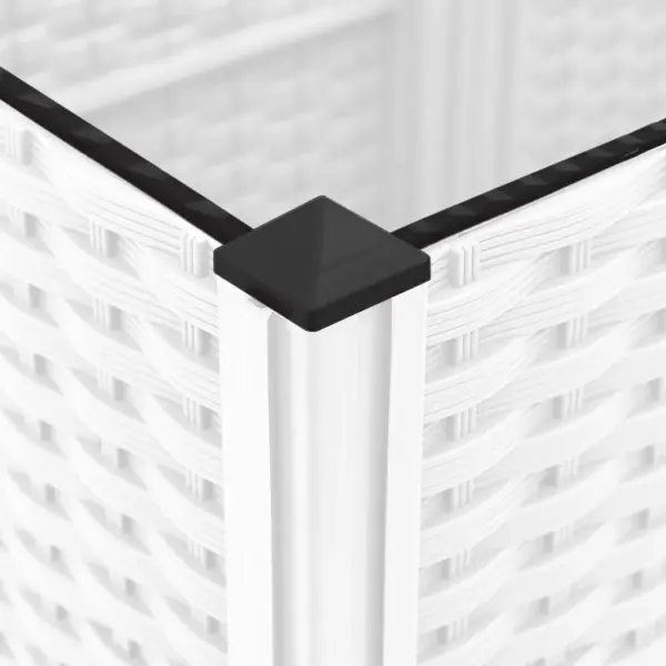 Võrega taimekast ronitaimedele, valge PP, 80 x 40 x 136 cm – 7