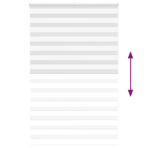 Valge zebra ruloo kettmehhanismiga, 145 x 200 cm, kanga laius 140,9 cm, 100% polüester – 5