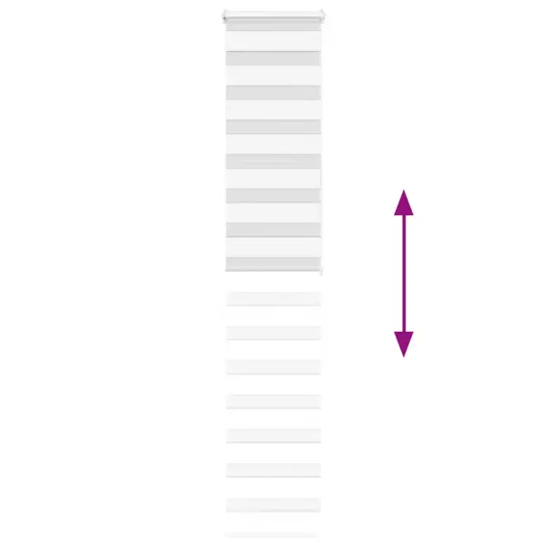 Valge zebra ruloo ketttõstukiga, 45 x 200 cm, 100% polüester, alumiiniumsiin – 5