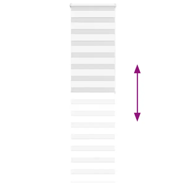 Valge zebra-ruloo kettmehhanismiga, 65 x 200 cm, kanga laius 60,9 cm – 5