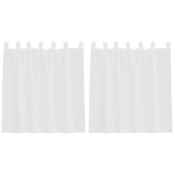 Aasadega voile-kardinad, 2 tk, valge, 140 x 140 cm – 2