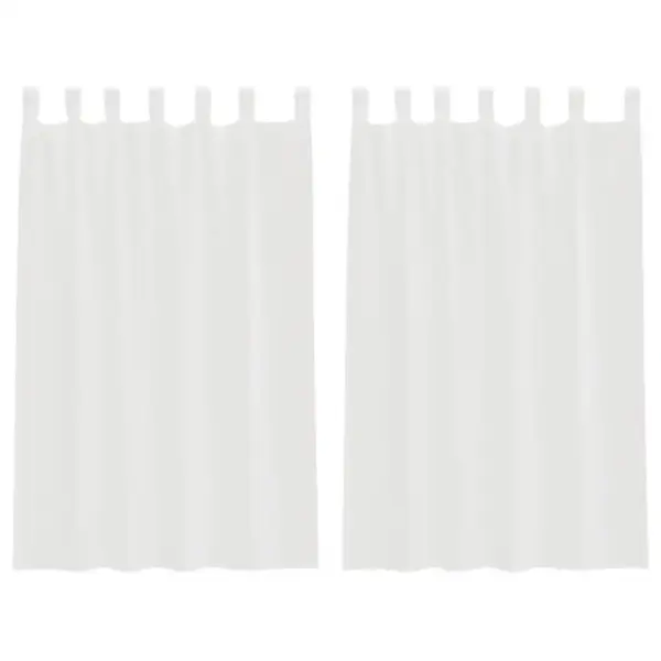 Aasadega valged voile-kardinad, 2 tk, 140 x 175 cm, 100% polüester – 2