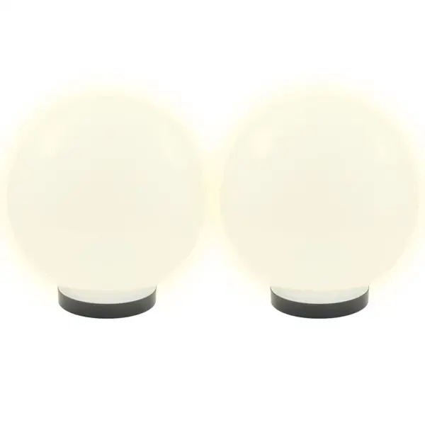 Valged kerakujulised LED aialambid, 4 tk, 25 cm, PMMA, IP44, E27 pesadega – 3