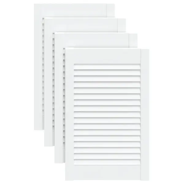 Valged lamellkapiuksed, 4 tk, männipuit, 61,5 x 39,4 cm – 2