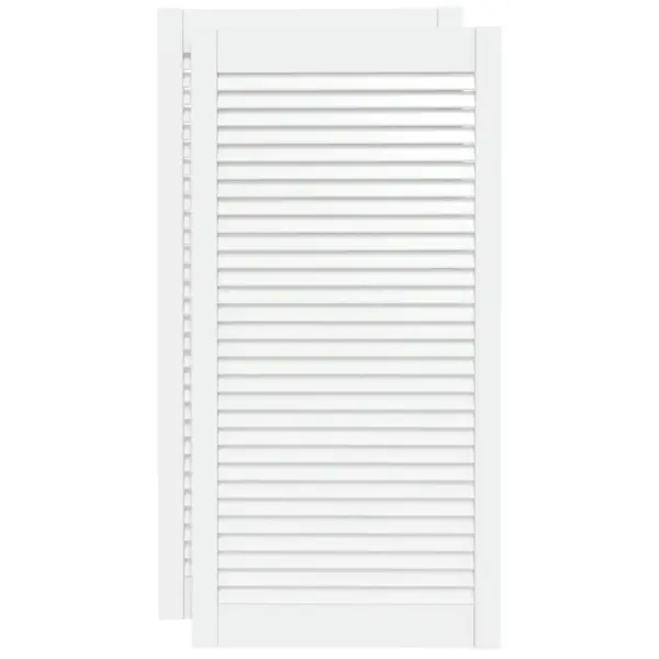 Valged lamellkapiuksed männipuidust, 2 tk, 99,3 x 49,4 cm – 2