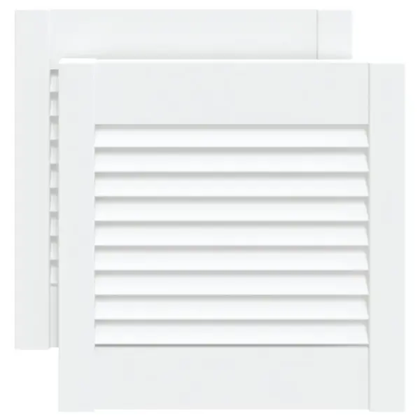 Lamellkapiuksed männipuidust, 2 tk, valge, 39,5 x 39,4 cm – 2