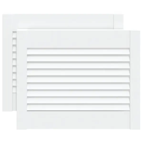 Valged lamellkapiuksed männipuidust, 2 tk, 39,5 x 49,4 cm – 2