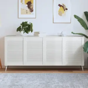 Valged lamellkapiuksed männipuidust, 4 tk, 69 x 49,4 cm