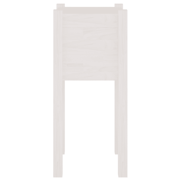 Kõrged aia taimekastid jalgadel, 2 tk, valge männipuidust, 31 x 31 x 70 cm – 5