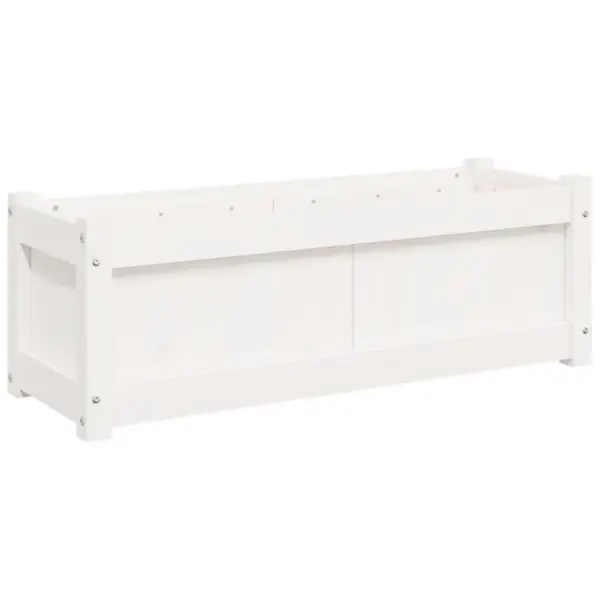 Aia taimekastid, 2 tk, valge männipuidust, 90 x 31 x 31 cm – 5
