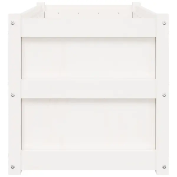 Valged männipuidust aiataimekastid, 2 tk, 90 x 50 x 50 cm – 7