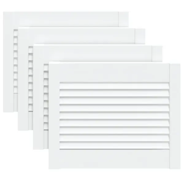 Valged männipuidust lamellkapiuksed, 4 tk, 39,5 x 49,4 cm – 2