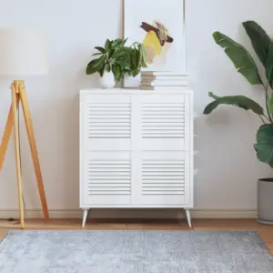 Valged männipuidust lamellkapiuksed, 4 tk, 39,5 x 39,4 cm