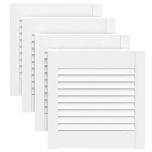 Valged männipuidust lamellkapiuksed, 4 tk, 39,5 x 39,4 cm – 2